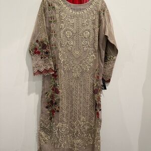 Elegant Embroidered Long Sleeve Dress